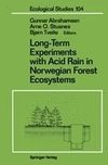 Long-Term Experiments with Acid Rain in Norwegian Forest Ecosystems