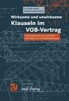 Wirksame und unwirksame Klauseln im VOB-Vertrag