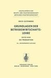 Grundlagen der Betriebswirtschaftslehre