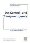 Das Kontroll- und Transparenzgesetz