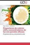 Proyectores de colores LED y concentradores de luz con paredes difusas