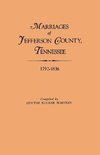 Marriages of Jefferson County, Tennessee, 1792-1836