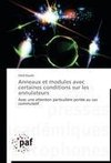 Anneaux et modules avec certaines conditions sur les annulateurs