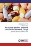 Analytical Studies of Some Anti-hyperlipidemic Drugs