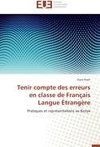 Tenir compte des erreurs en classe de Français Langue Étrangère