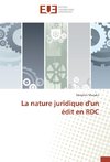 La nature juridique d'un édit en RDC