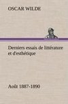 Derniers essais de littérature et d'esthétique: août 1887-1890