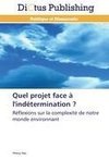 Quel projet face à l'indétermination ?