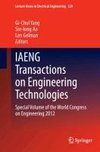 IAENG Transactions on Engineering Technologies