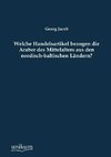 Welche Handelsartikel bezogen die Araber des Mittelalters aus den nordisch-baltischen Ländern?