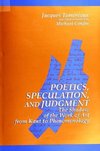 Taminiaux, J: Poetics, Speculation, and Judgment