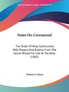 Notes On Ceremonial