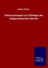 Untersuchungen zur Erbfolge der ostgermanischen Rechte