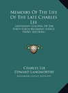 Memoirs Of The Life Of The Late Charles Lee