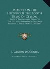 Memoir On The History Of The Tooth Relic Of Ceylon