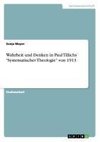 Wahrheit und Denken in Paul Tillichs 