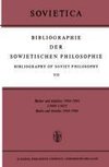 Bibliographie der Sowjetischen Philosophie Bibliography of Soviet Philosophy