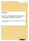 Analyse von allgemeinen Unsicherheiten in der Kultur- und Kreativwirtschaft