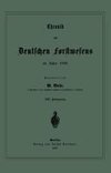 Chronik des Deutschen Forstwesens im Jahre 1888