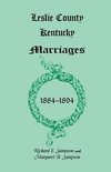 Leslie County, Kentucky Marriages, 1884-1894