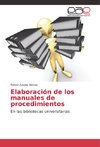 Elaboración de los manuales de procedimientos