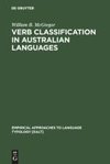 Verb Classification in Australian Languages