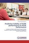 Predictive Validity of KCPE performance on KCSE Performance