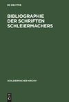 Bibliographie der Schriften Schleiermachers