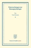 Untersuchungen zur Sinnespsychologie