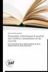 Propriétés statistiques & qualité des chiffres comptables et de marché