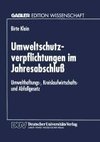 Umweltschutzverpflichtungen im Jahresabschluß