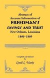 Abstract of Account Information of Freedman's Savings and Trust, New Orleans, Louisiana 1866-1869