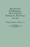 Records of the Reformed Dutch Church of Albany, New York, 1683-1809