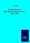 Das hamburgische Erbschaftssteuergesetz vom 2. März 1903