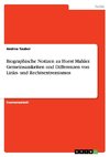 Biographische Notizen zu Horst Mahler. Gemeinsamkeiten und Differenzen von Links- und Rechtsextremismus