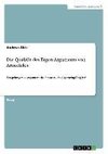 Die Qualität des Ergon-Arguments von Aristoteles