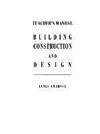 Teacher's Manual for Building Construction and Design