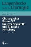 Chirurgisches Forum '97 für experimentelle und klinische Forschung