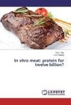 In vitro meat: protein for twelve billion?