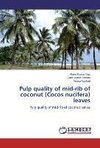 Pulp quality of mid-rib of coconut (Cocos nucifera) leaves