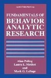 Fundamentals of Behavior Analytic Research