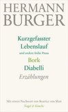 Kurzgefasster Lebenslauf und andere frühe Prosa. Bork. Diabelli