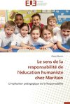 Le sens de la responsabilité de l'éducation humaniste chez Maritain