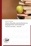 Choix d'études universitaires et engagement institutionnel