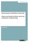 Klassen und Stände bei Weber und in der empirischen Sozialforschung