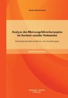 Analyse des Meinungsführerkonzeptes im Kontext sozialer Netzwerke: Marketingkooperation mit Beauty- und Lifestylebloggern