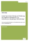 Leistet Sport einen Beitrag zur Förderung der kognitiven Kompetenz von Erwachsenen mit geistiger Behinderung?