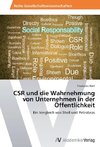 CSR und die Wahrnehmung von Unternehmen in der Öffentlichkeit