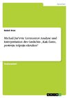 Michail Jur'evic Lermontov: Analyse und Interpretation des Gedichts 