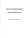 Journal of International Doctoral Research (Jidr) Volume 2, Issue 1